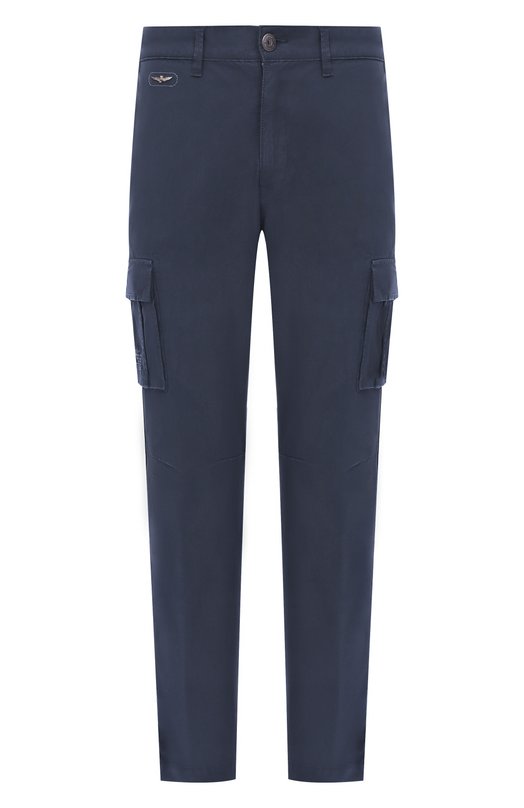 Хлопковые брюки-карго Aeronautica Militare PA1329UCT02443 Синий PA1329UCT02443