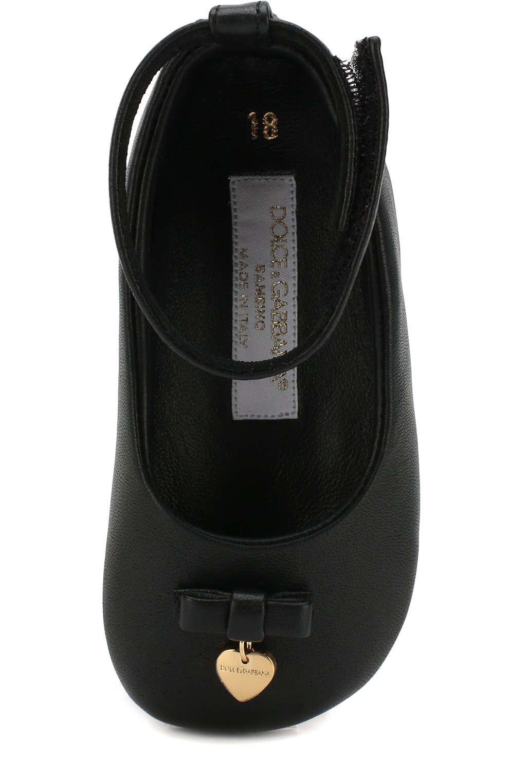 Кожаные пинетки с ремешком и декором DOLCE & GABBANA, арт. DK0031/A1850, фото 4