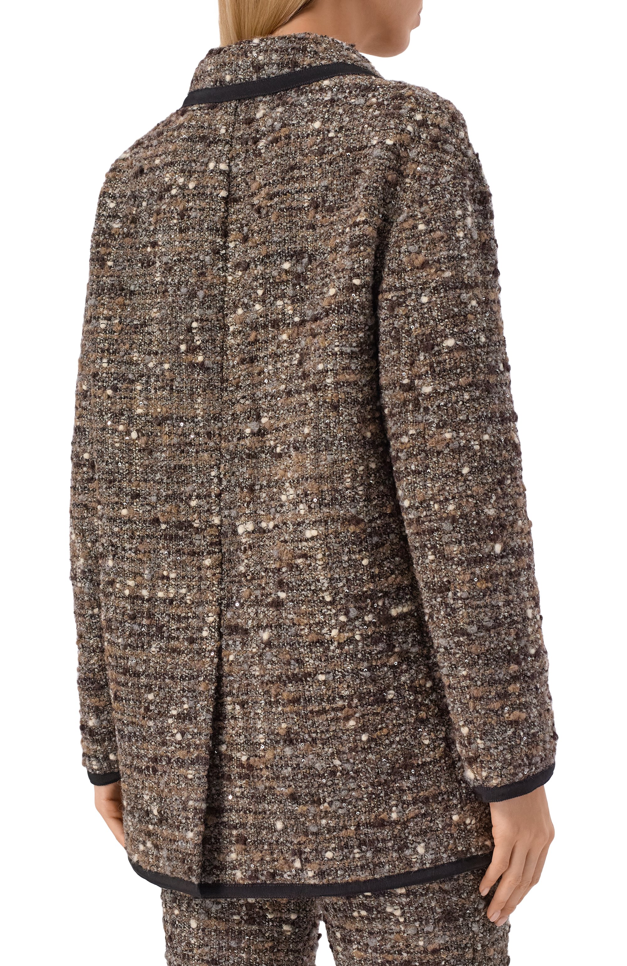 Шерстяной жакет GIAMBATTISTA VALLI коричневого цвета по цене 377500 руб., арт. 25FWSVCA8016/77GR0, фото 4 Шерстяной жакет GIAMBATTISTA VALLI, арт. 25FWSVCA8016/77GR0, фото 4