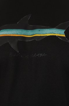 Мужская хлопковая футболка PAUL&SHARK черного цвета, арт. 24411130/3XL-6XL | Фото 5 (Рукава: Короткие; Принт: С принтом; Длина (для топов): Удлиненные; Материал сплава: Проставлено; Материал внешний: Хлопок; Драгоценные камни: Проставлено; Стили: Кэжуэл)