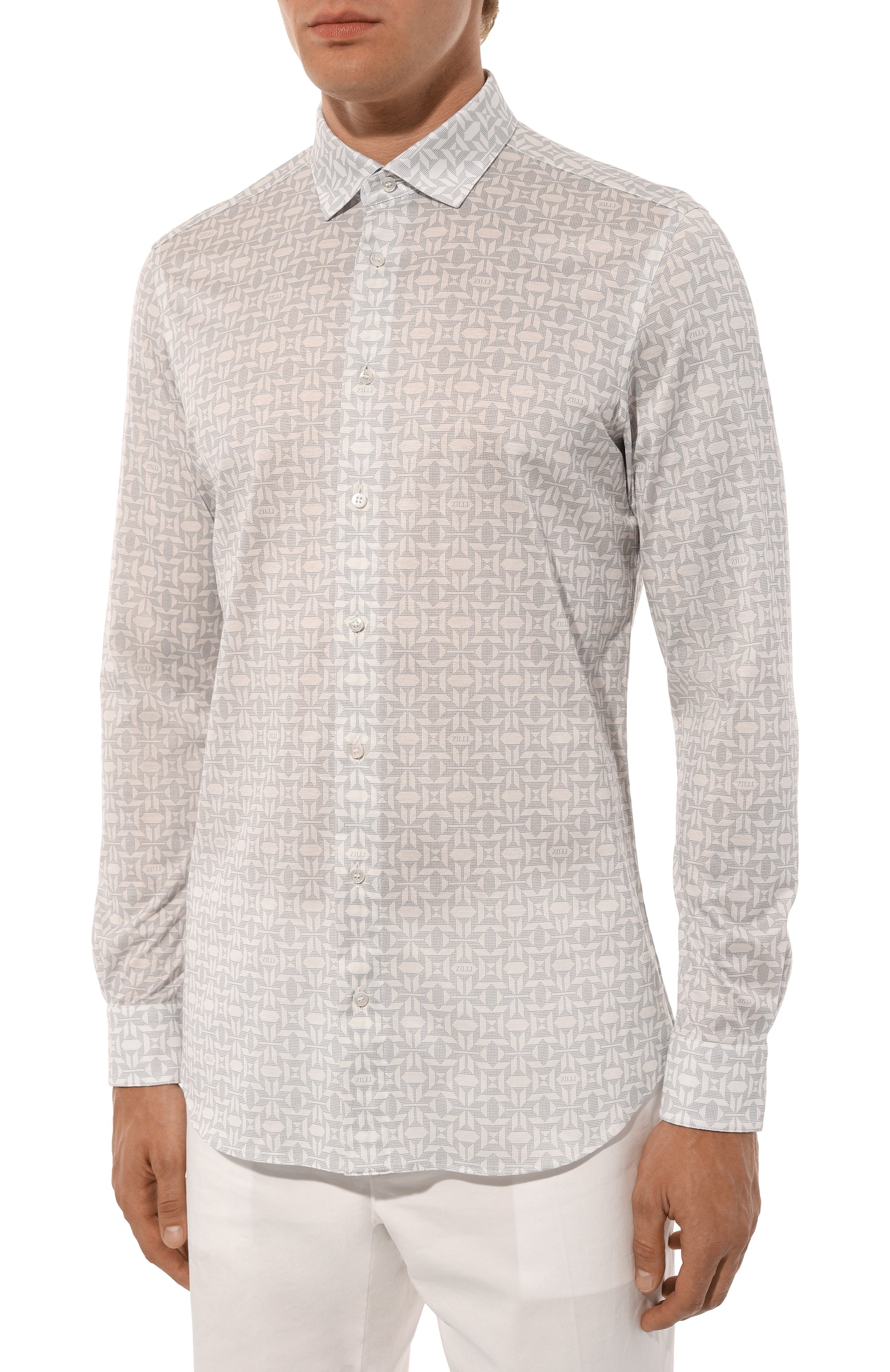 Хлопковая рубашка ZILLI, арт. CLAF01M011084030Q, фото 3
