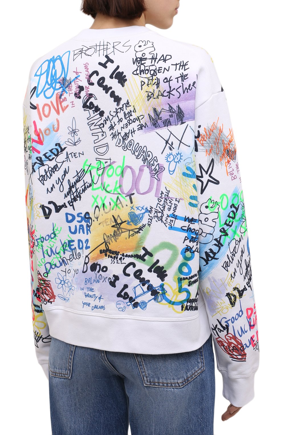 Хлопковый свитшот DSQUARED2 разноцветного цвета по цене 69700 руб., арт. S75GU0422/S25516, фото 4 Хлопковый свитшот DSQUARED2, арт. S75GU0422/S25516, фото 4