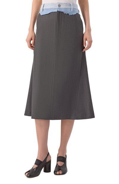 Юбка из шерсти и хлопка MM6, арт. S52MI0027/MTN132, фото 3