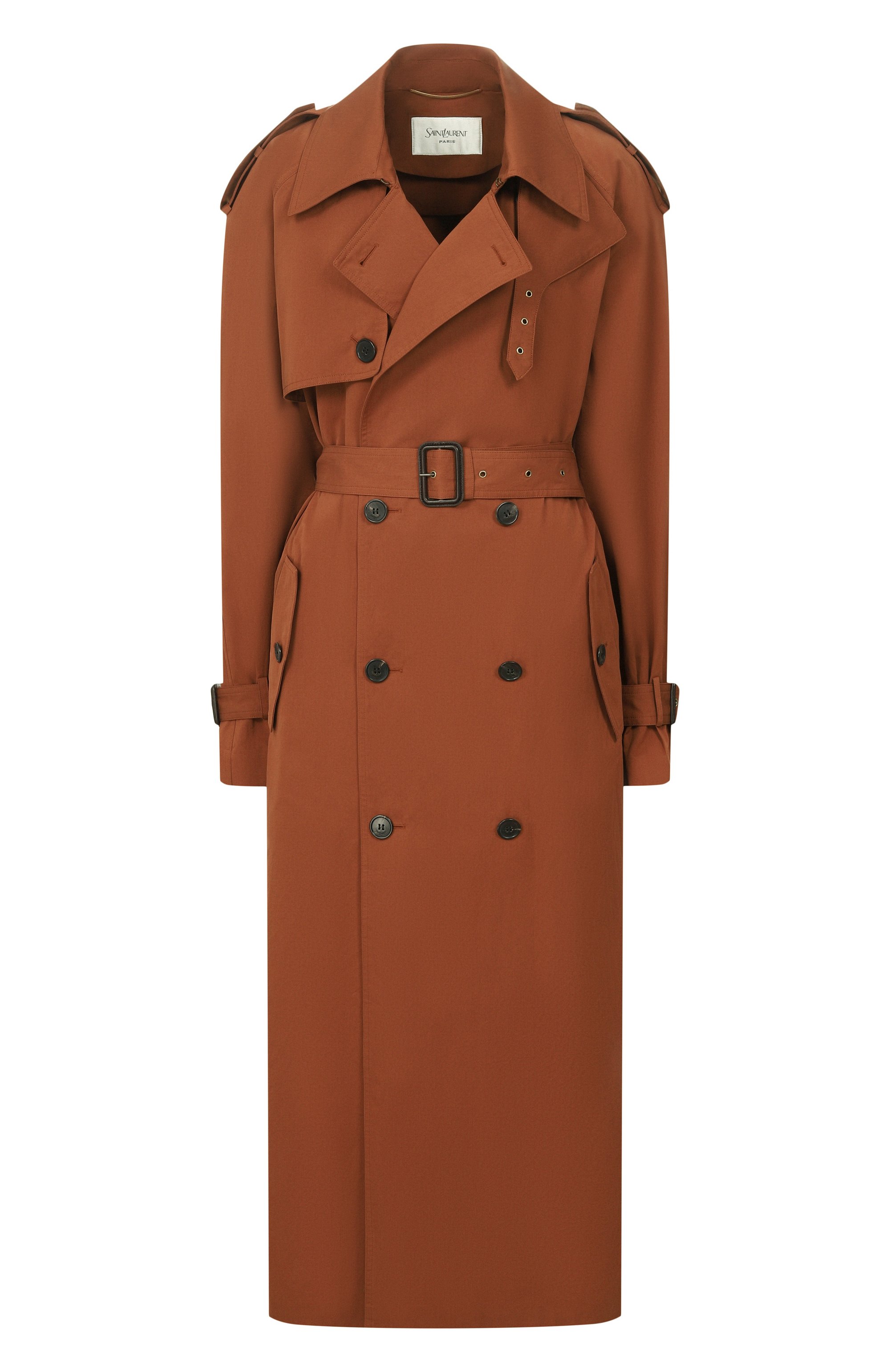 Тренч из хлопка и шелка SAINT LAURENT, арт. 851259/Y6J95, фото 1