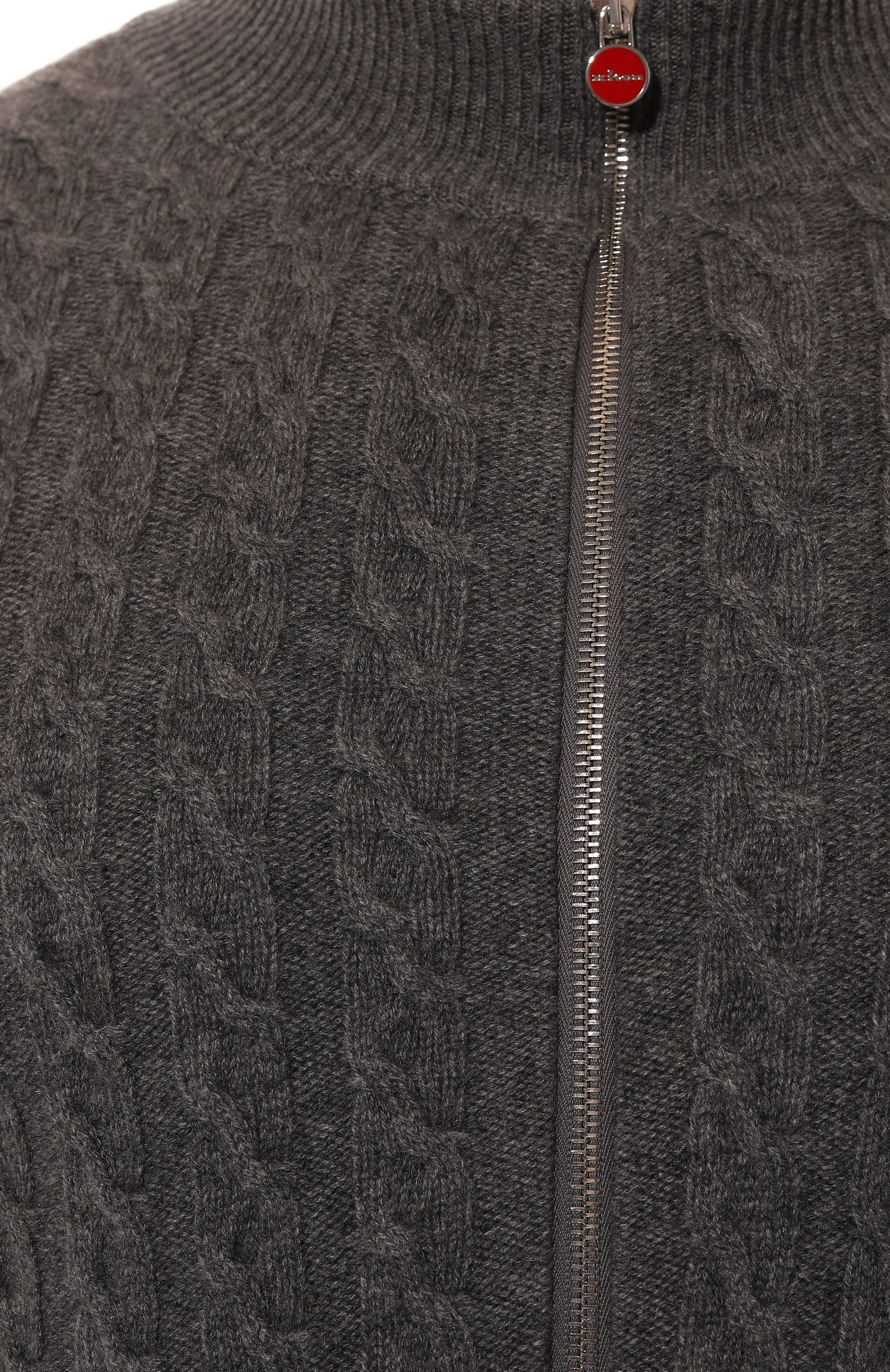 Кашемировый кардиган KITON темно-серого цвета по цене 432500 руб., арт. UMK10191040_4XL-8XL, фото 5 Кашемировый кардиган KITON, арт. UMK10191040_4XL-8XL, фото 5