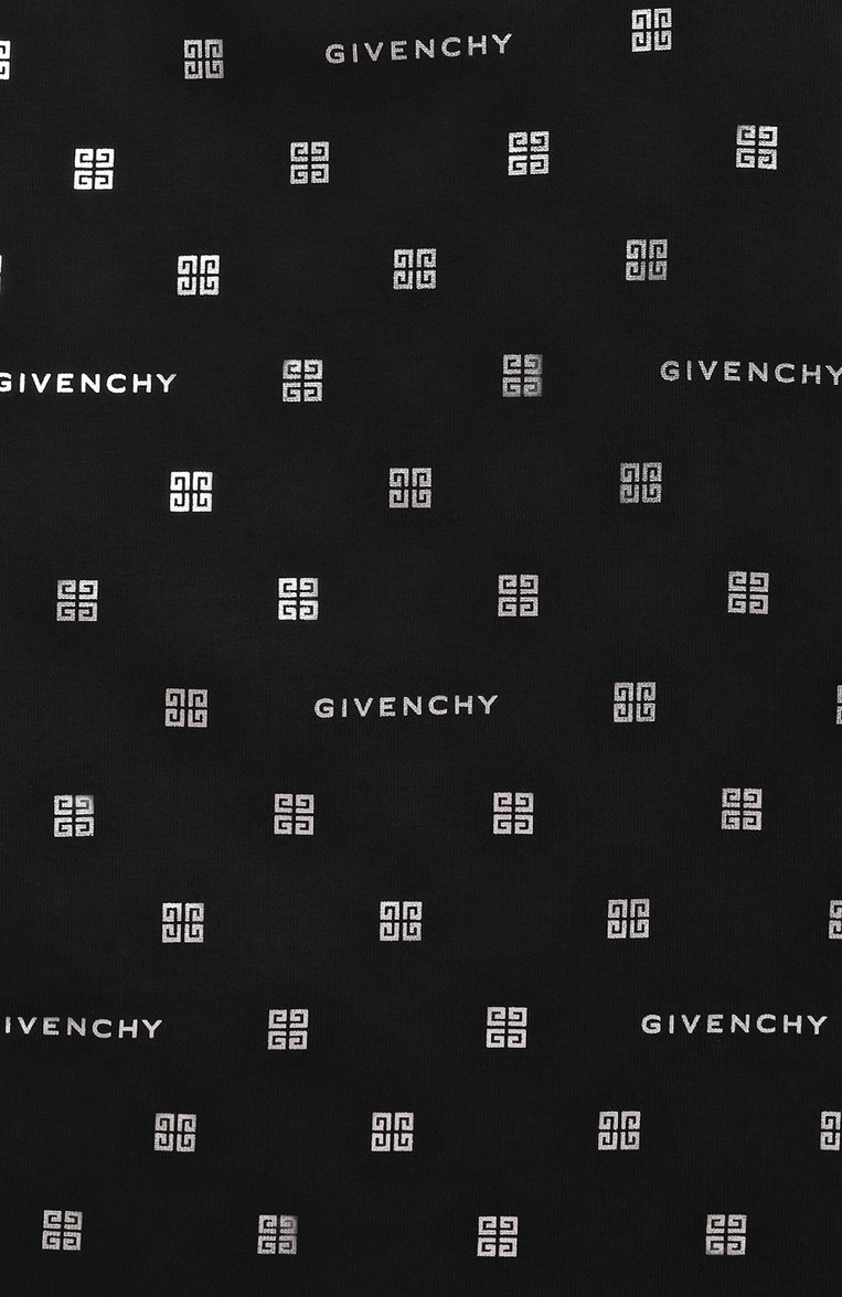 Детский хлопковое худи GIVENCHY черного цвета, арт. H15350/12+/14 | Фото 3 (Рукава: Длинные; Материал сплава: Проставлено; Материал внешний: Хлопок; Драгоценные камни: Проставлено; Девочки Кросс-КТ: Худи-одежда; Ростовка одежда: 13 - 15 лет | 158 см)