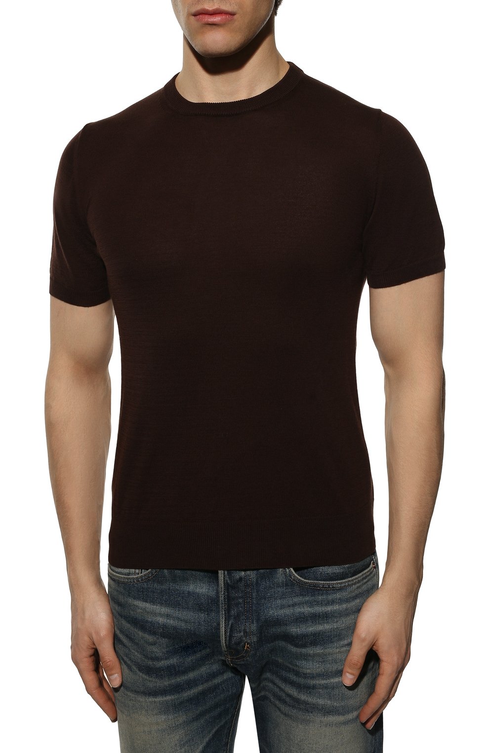 Хлопковый джемпер IL BORGO CASHMERE темно-коричневого цвета по цене 34350 руб., арт. 55-854M0DG0, фото 3 Хлопковый джемпер IL BORGO CASHMERE, арт. 55-854M0DG0, фото 3