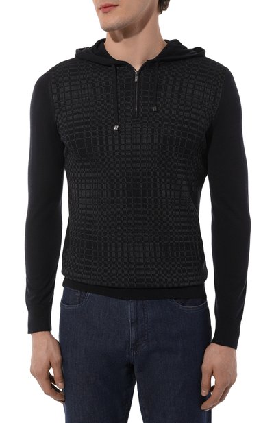 Худи из шерсти и шелка ZILLI, арт. KH0001M0230VRAD00, фото 3