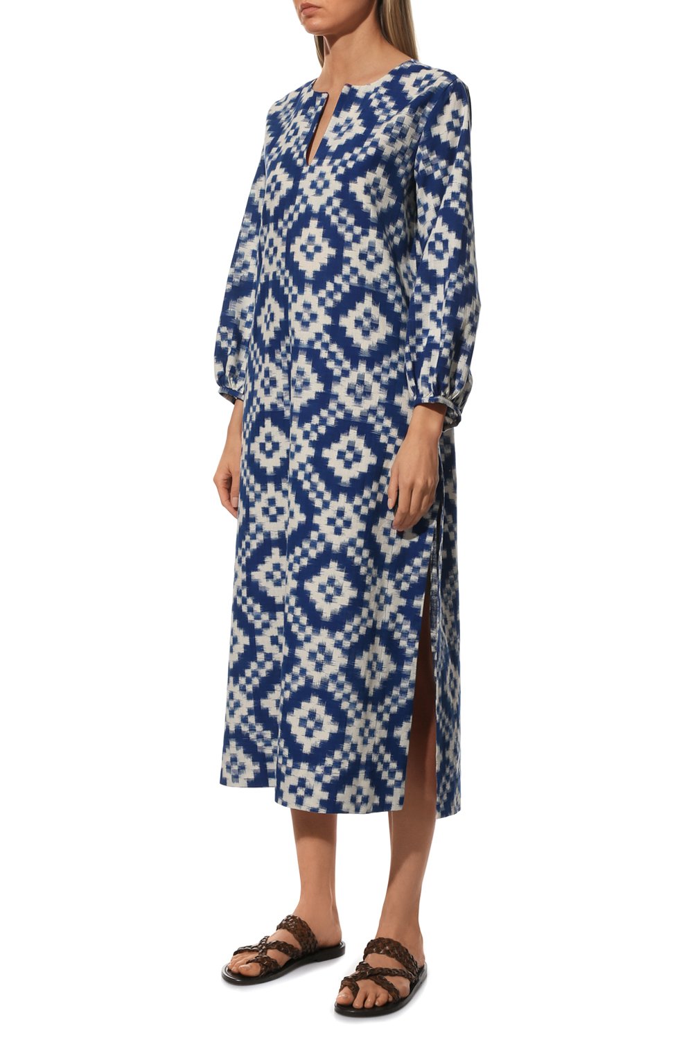 Хлопковая туника KLEED LOUNGEWEAR, арт. D0RCAS BLACK KAFTAN, фото 3