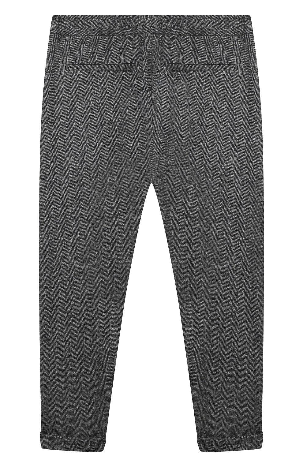 Шерстяные брюки BRUNELLO CUCINELLI темно-серого цвета по цене 52800 руб., арт. BE258P113A, фото 2 Шерстяные брюки BRUNELLO CUCINELLI, арт. BE258P113A, фото 2