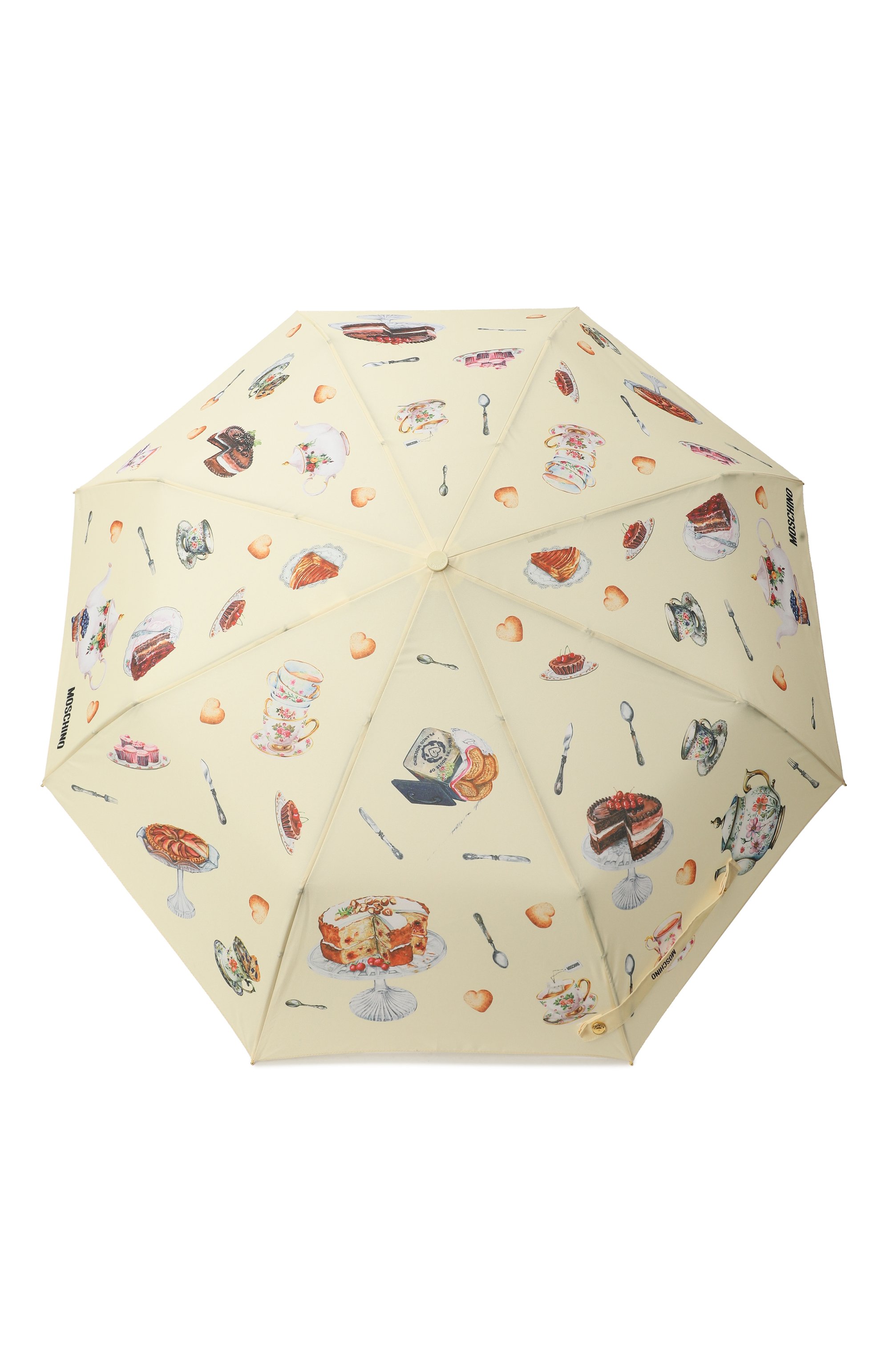 Складной зонт MOSCHINO кремового цвета по цене 14300 руб., арт. 8953-0PENCL0SEI, фото 1 Складной зонт MOSCHINO, арт. 8953-0PENCL0SEI, фото 1