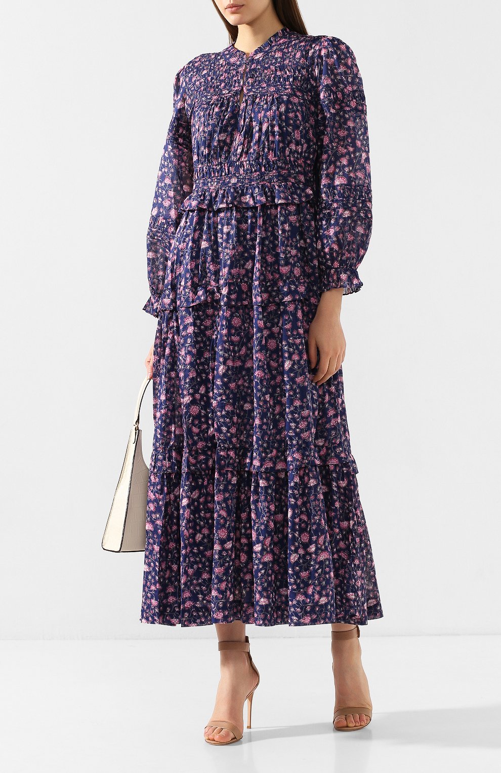 Хлопковое платье ISABEL MARANT ETOILE темно-синего цвета по цене 57550 руб., арт. R01511-19A038E/LIK0YA, фото 2 Хлопковое платье ISABEL MARANT ETOILE, арт. R01511-19A038E/LIK0YA, фото 2