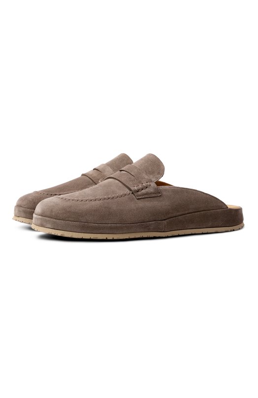 Замшевые домашние туфли Farfalla F5ALI/SUEDE Коричневый F5ALI/SUEDE