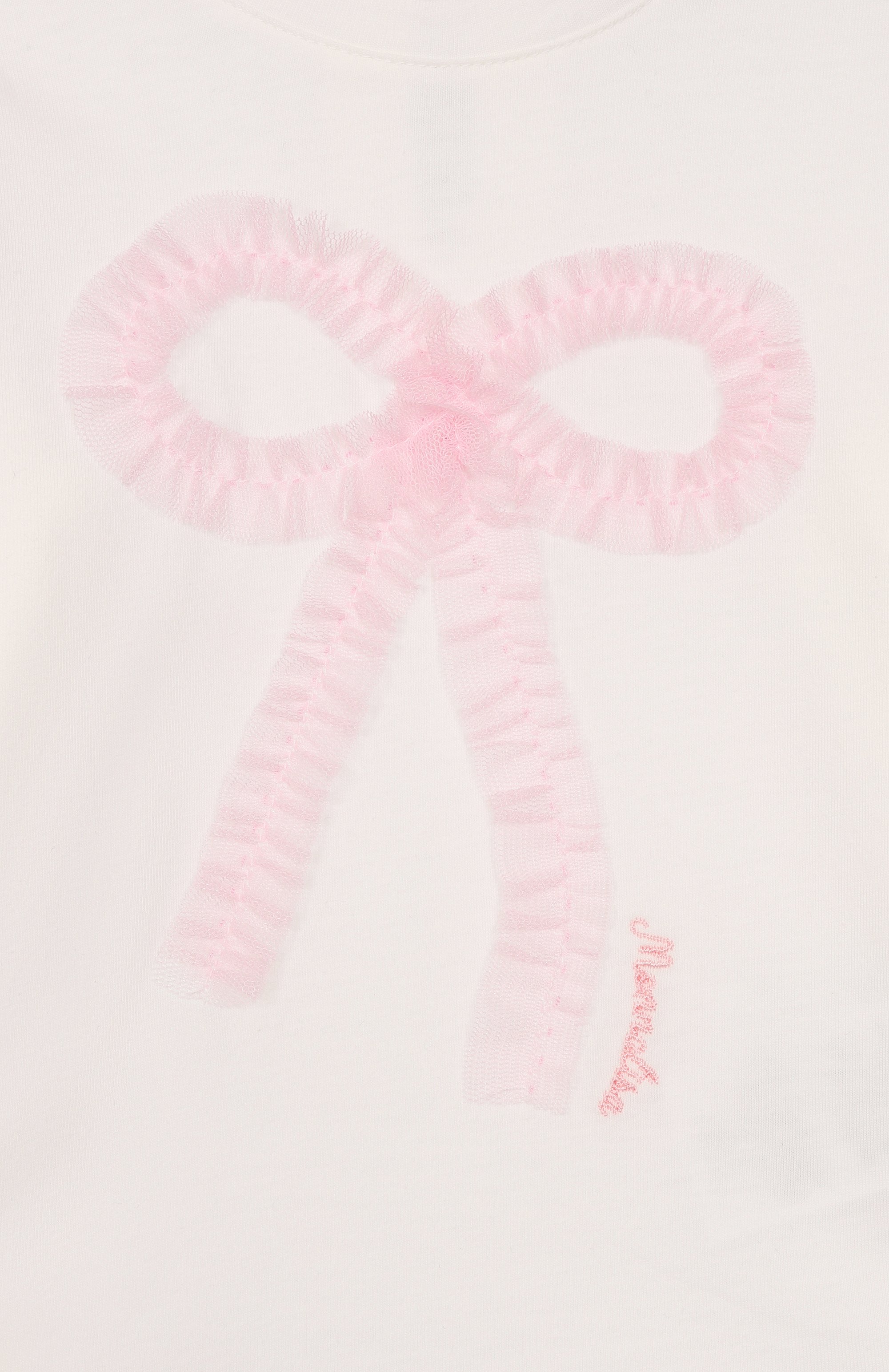 Хлопковый лонгслив MONNALISA, арт. 39F609, фото 3