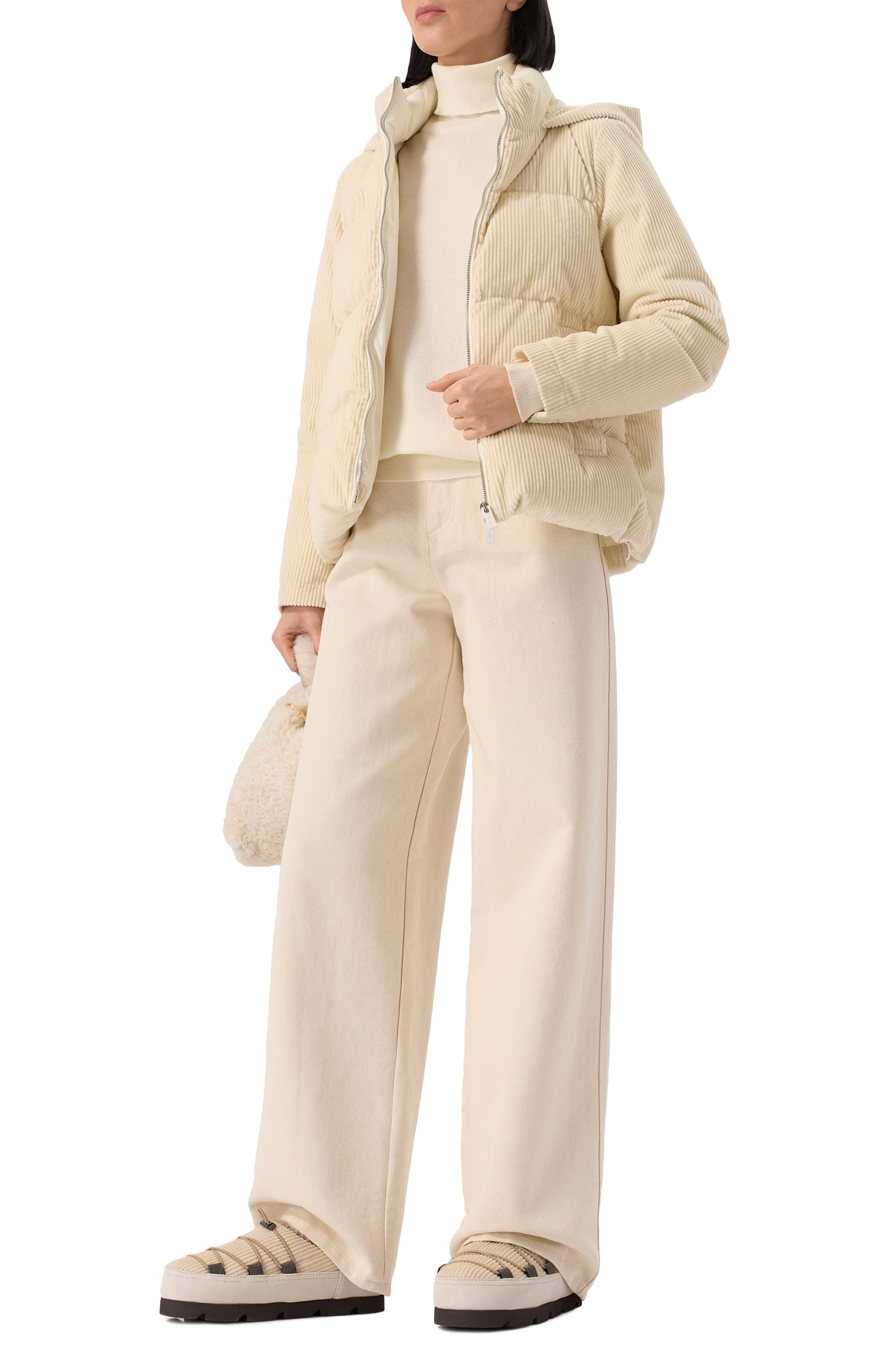 Вельветовый пуховик KITON, арт. D54658S0632504, фото 2