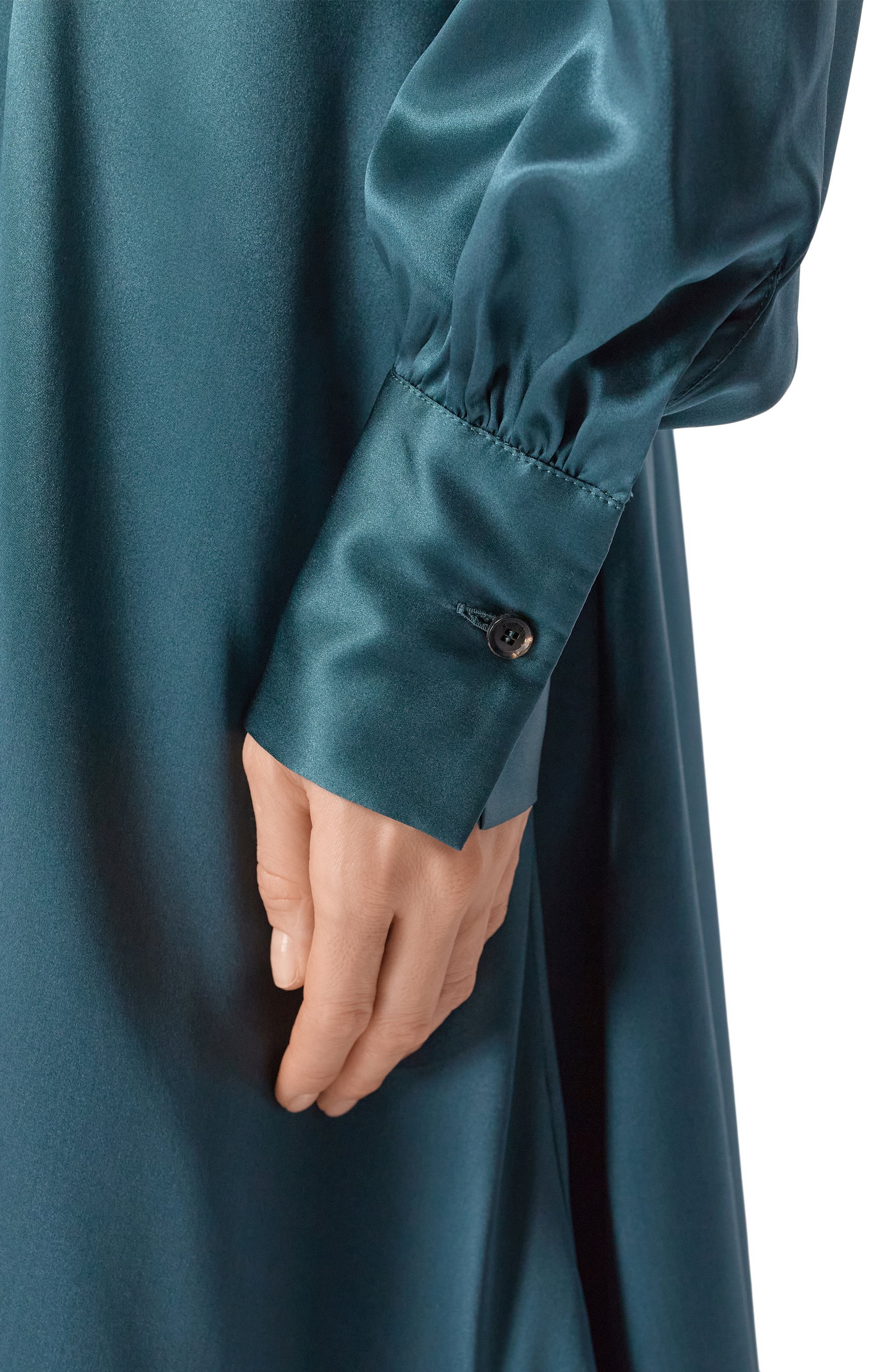 Атласное платье KITON, арт. D61340K0998E69, фото 4