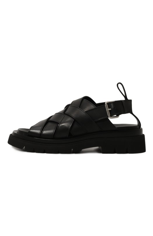 Кожаные сандалии Bottega Veneta 755129/VBS50 Чёрный  755129/VBS50 Фото 4