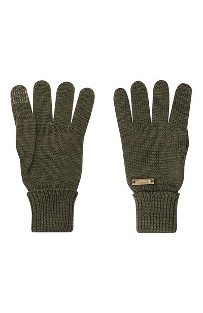 Шерстяные перчатки IL TRENINO хаки цвета по цене 5120 руб., арт. 20 4056/E0, фото 2 Шерстяные перчатки IL TRENINO, арт. 20 4056/E0, фото 2