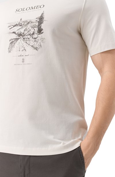 Хлопковая футболка BRUNELLO CUCINELLI, арт. M0B138454, фото 5