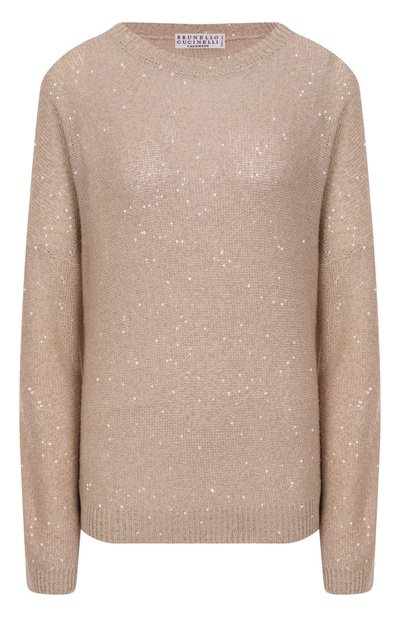 Пуловер с отделкой пайетками BRUNELLO CUCINELLI, арт. MDJ547620, фото 1