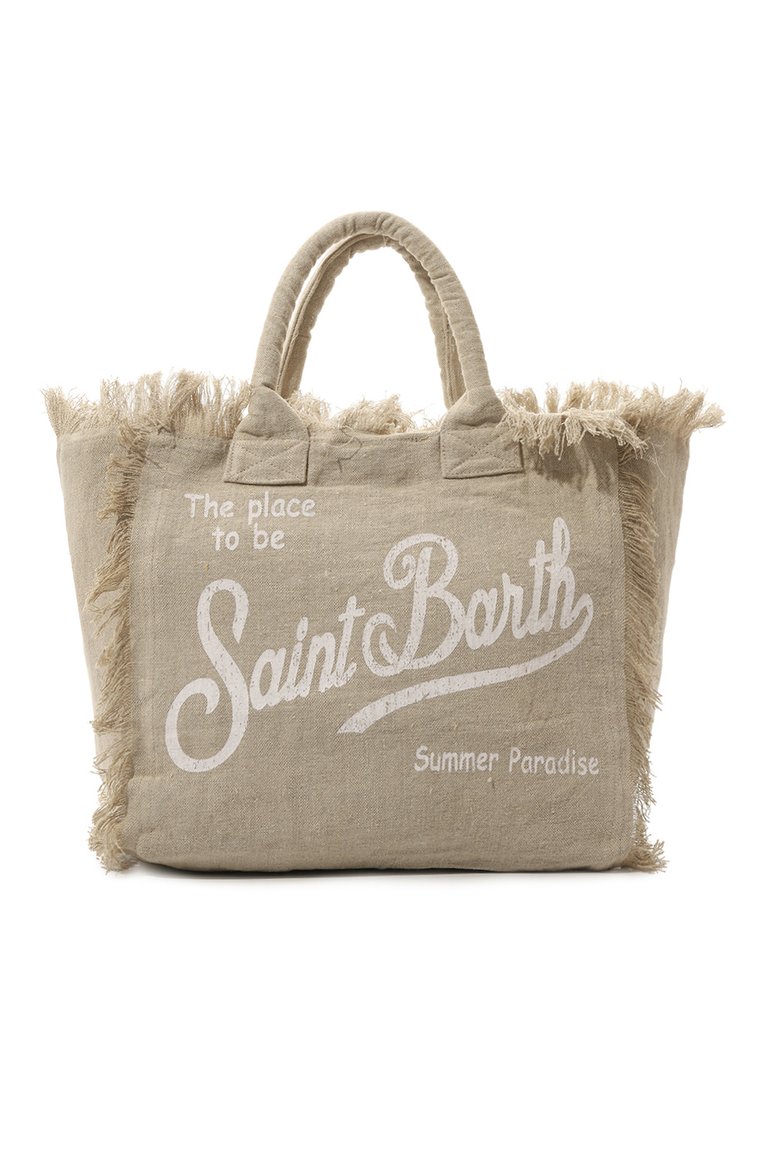 Женская бежевая сумка vanity linen MC2 SAINT BARTH купить в интернет ...