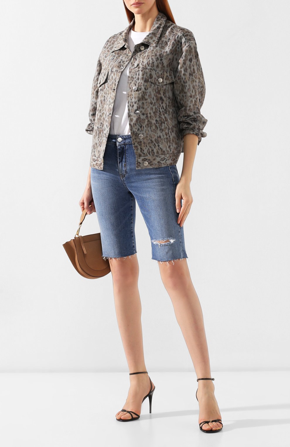 Джинсовые шорты TWO WOMEN IN THE WORLD голубого цвета по цене 18400 руб., арт. ELIYA/UVYJ6, фото 2 Джинсовые шорты TWO WOMEN IN THE WORLD, арт. ELIYA/UVYJ6, фото 2