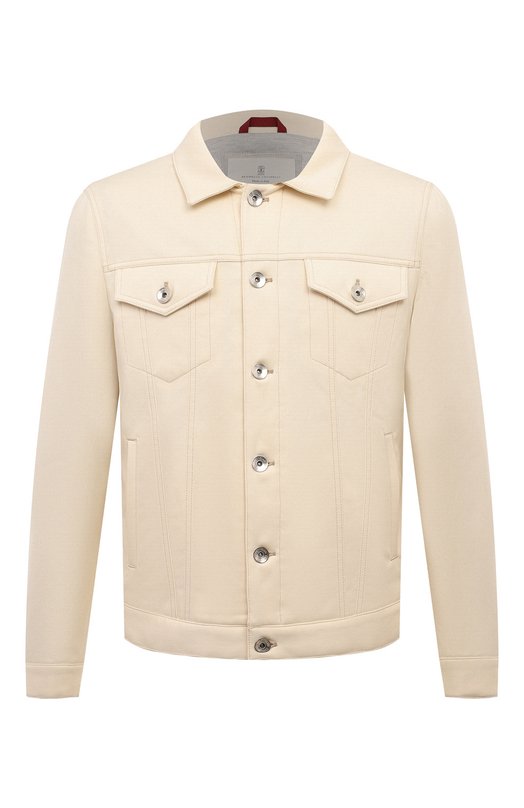 Джинсовая куртка Brunello Cucinelli MY4466880 Кремовый MY4466880