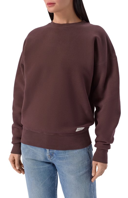 Хлопковый свитшот Saint Laurent 807761/Y36SV Коричневый  807761/Y36SV Фото 3