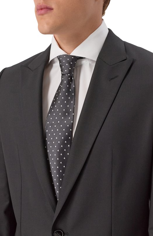 Шелковый галстук Kiton UCRVKLC06L7505 Чёрный  UCRVKLC06L7505 Фото 2