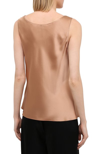 Шелковый топ LUNA DI SETA коричневого цвета по цене 15640 руб., арт. L630006, фото 4 Шелковый топ LUNA DI SETA, арт. L630006, фото 4