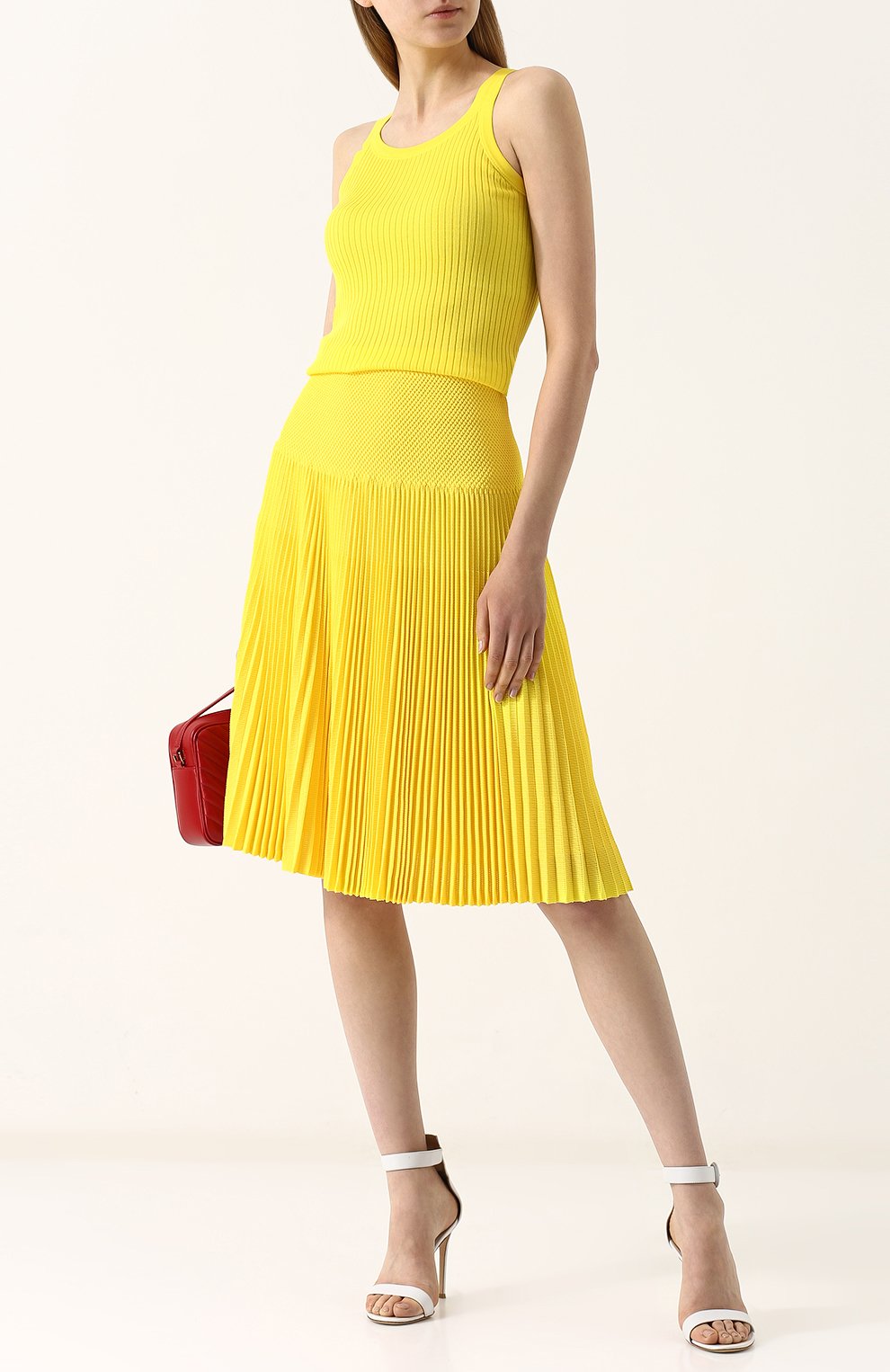 Однотонный хлопковый топ фактурной вязки RALPH LAUREN, арт. 290710192, фото 2