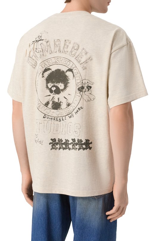 Хлопковая футболка DOMREBEL M VARSITY BEAR Серый  M VARSITY BEAR Фото 4