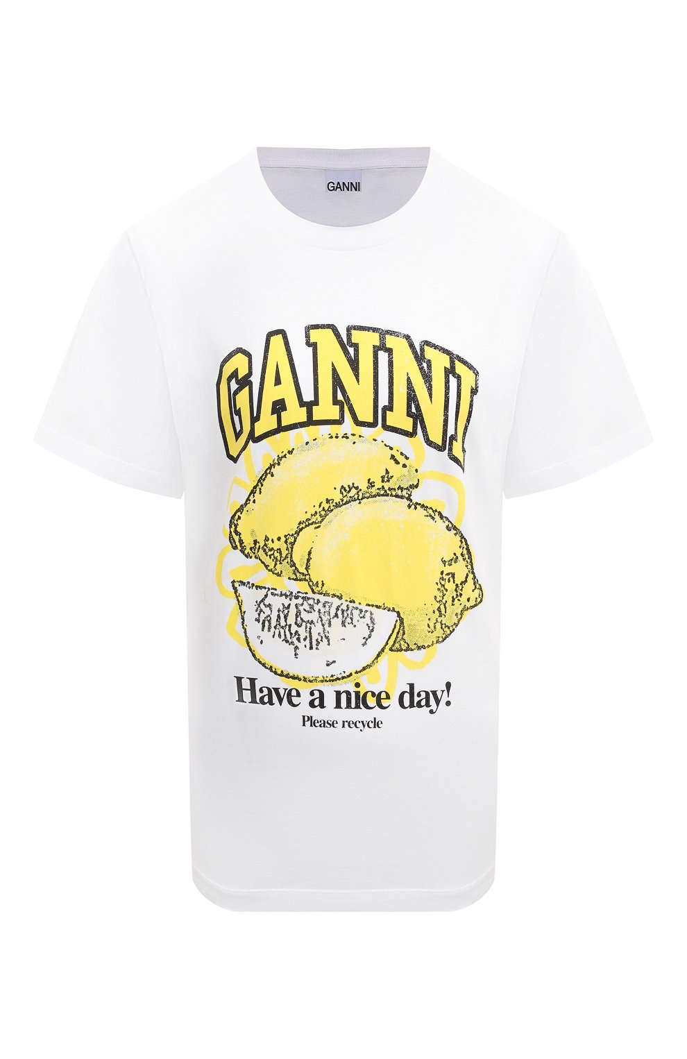 Хлопковая футболка GANNI, арт. T3768, фото 1