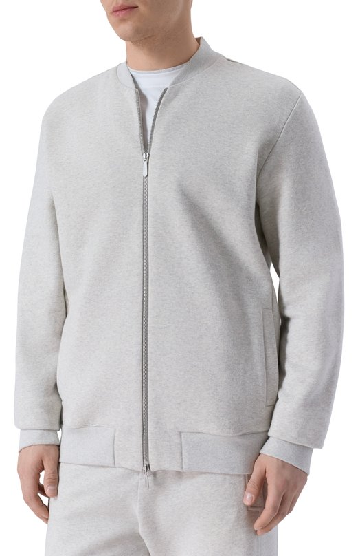 Хлопковая толстовка Zimmerli 1364-43705 Серый  1364-43705 Фото 3