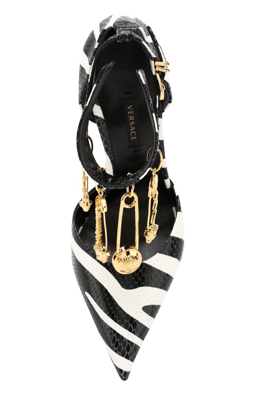 Кожаные туфли safety pin VERSACE, арт. DST017P/DVTZ3, фото 5