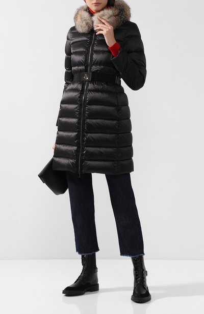 Пуховик с поясом и меховой отделкой капюшона MONCLER, арт. D2-093-49330-20-57869, фото 2