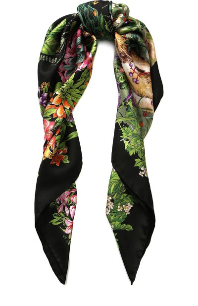 Шелковый платок с принтом GUCCI, арт. 513229/3G001, фото 1