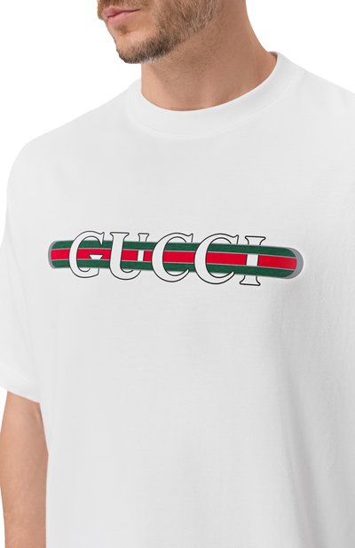 Хлопковая футболка GUCCI, арт. 784361/XJGKB, фото 5