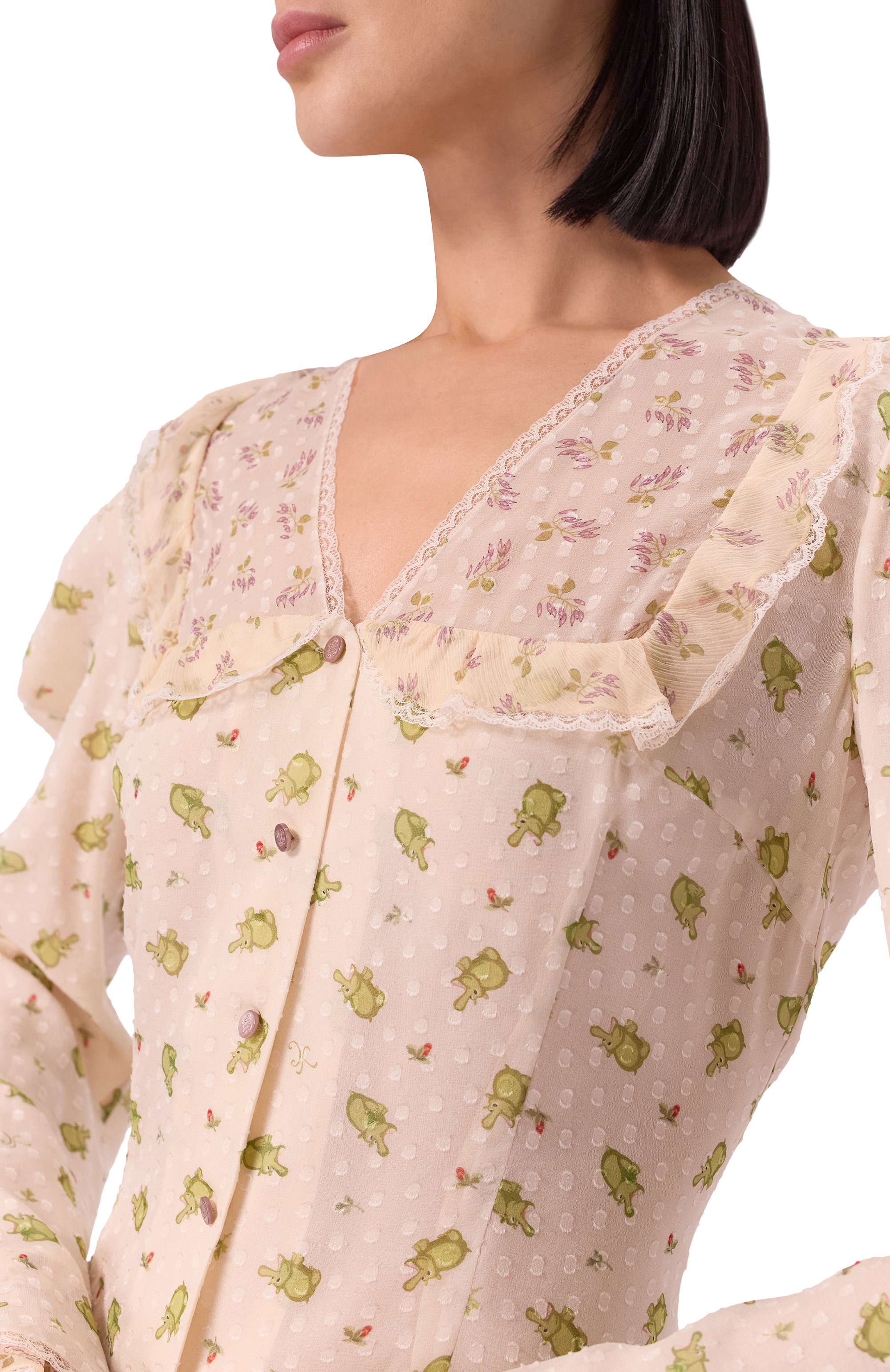 Шелковое платье ULYANA SERGEENKO кремового цвета по цене 255000 руб., арт. ABC003FW24P 2206Т24, фото 5 Шелковое платье ULYANA SERGEENKO, арт. ABC003FW24P 2206Т24, фото 5