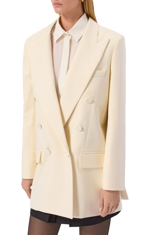 Шерстяной жакет Nina Ricci 25ACVE002/WV0324 Кремовый  25ACVE002/WV0324 Фото 3