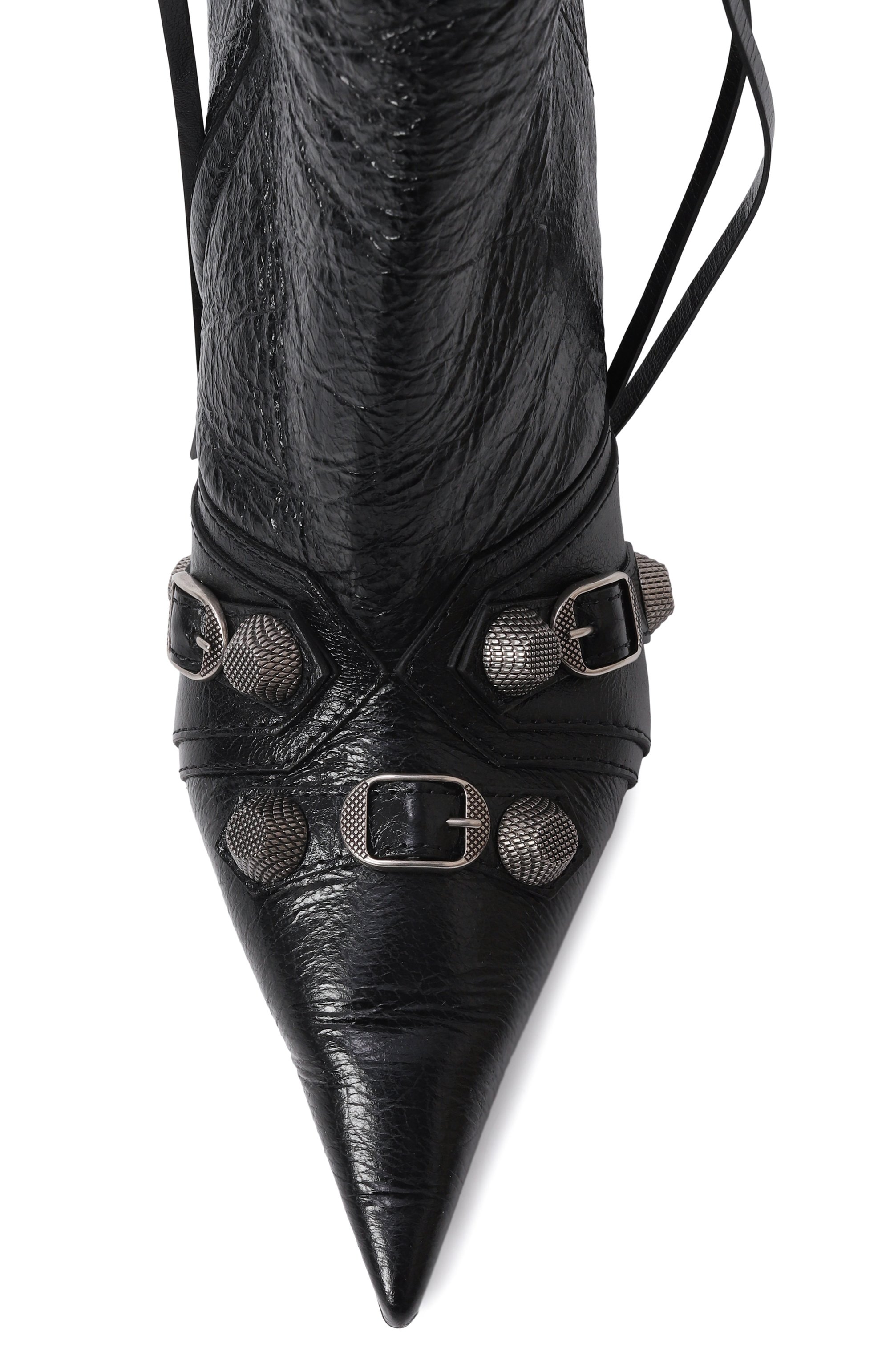 Кожаные ботильоны cagole 90 BALENCIAGA, арт. 694379/WAD4E, фото 6