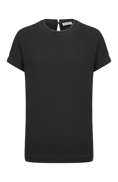 Женский хлопковый топ BRUNELLO CUCINELLI, арт. MPT18BD200