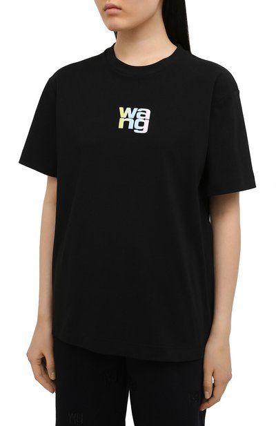 Хлопковая футболка ALEXANDER WANG черного цвета по цене 27100 руб., арт. UCC1211022, фото 3 Хлопковая футболка ALEXANDER WANG, арт. UCC1211022, фото 3