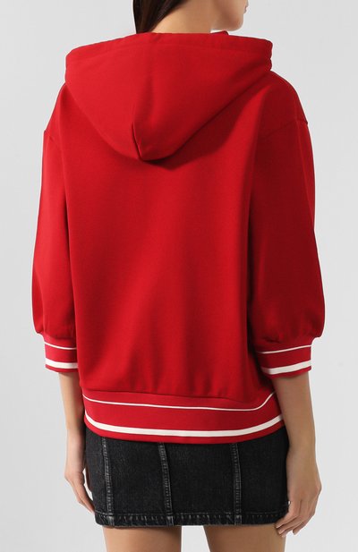 Хлопковое худи DOLCE & GABBANA красного цвета по цене 77850 руб., арт. F9A53T/G7TAT, фото 4 Хлопковое худи DOLCE & GABBANA, арт. F9A53T/G7TAT, фото 4