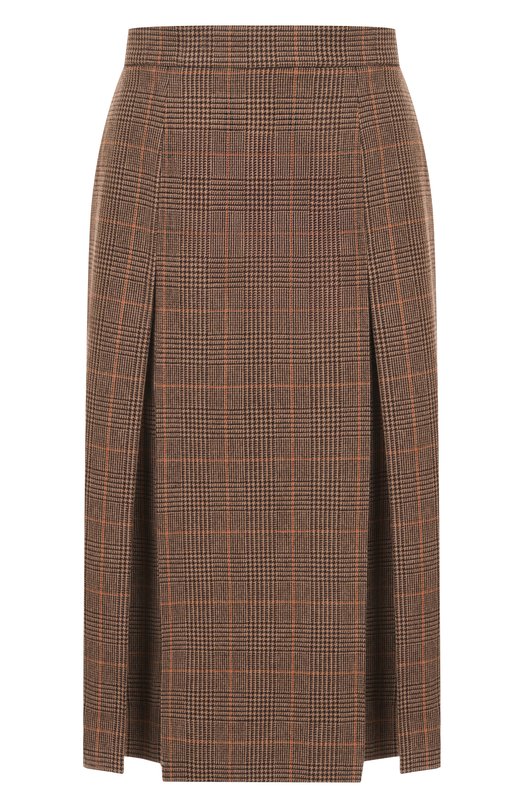 Юбка из шерсти и кашемира Saint Laurent 831068/Y3J45 Коричневый 831068/Y3J45