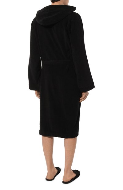 Хлопковый халат MOSCHINO черного цвета по цене 18300 руб., арт. 232V6/A9601/4307, фото 4 Хлопковый халат MOSCHINO, арт. 232V6/A9601/4307, фото 4