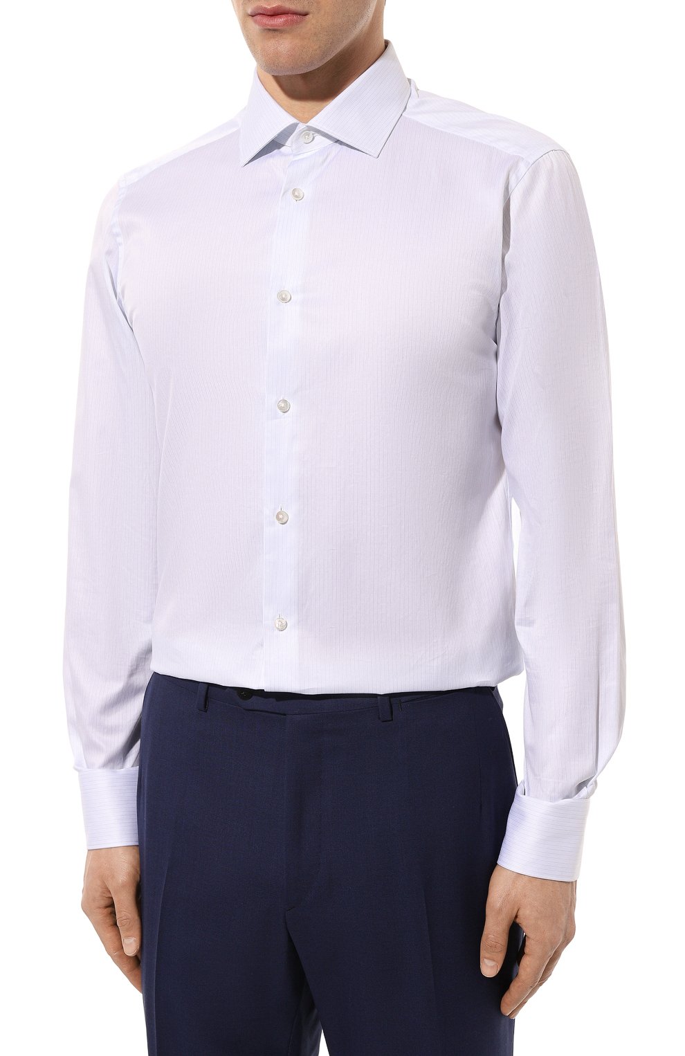 Хлопковая сорочка ZEGNA, арт. 501046A5/9MS0MT, фото 4