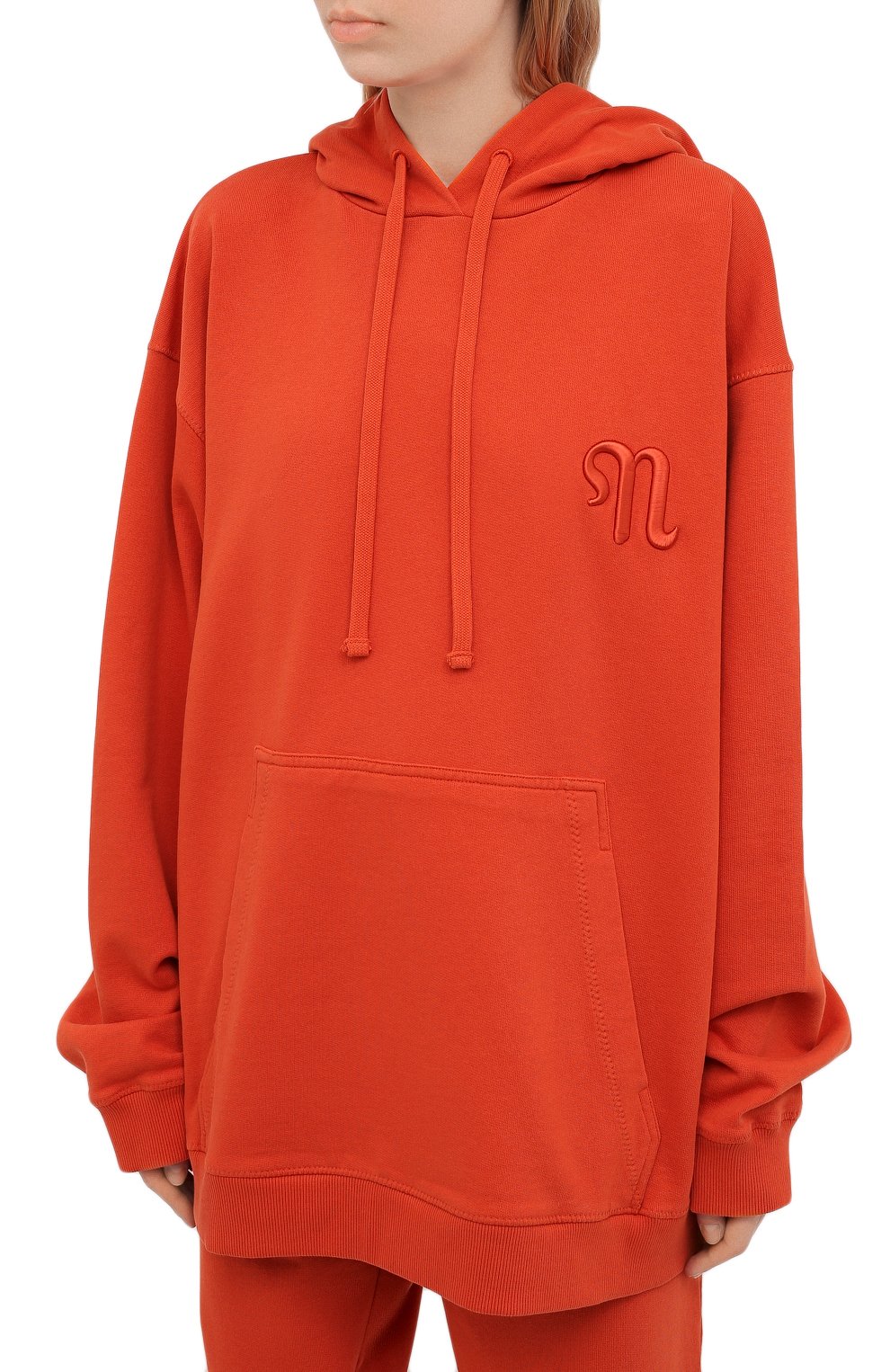 Хлопковое худи NANUSHKA оранжевого цвета по цене 47700 руб., арт. EVER_MARSALA_0RGANIC FLEECE, фото 3 Хлопковое худи NANUSHKA, арт. EVER_MARSALA_0RGANIC FLEECE, фото 3