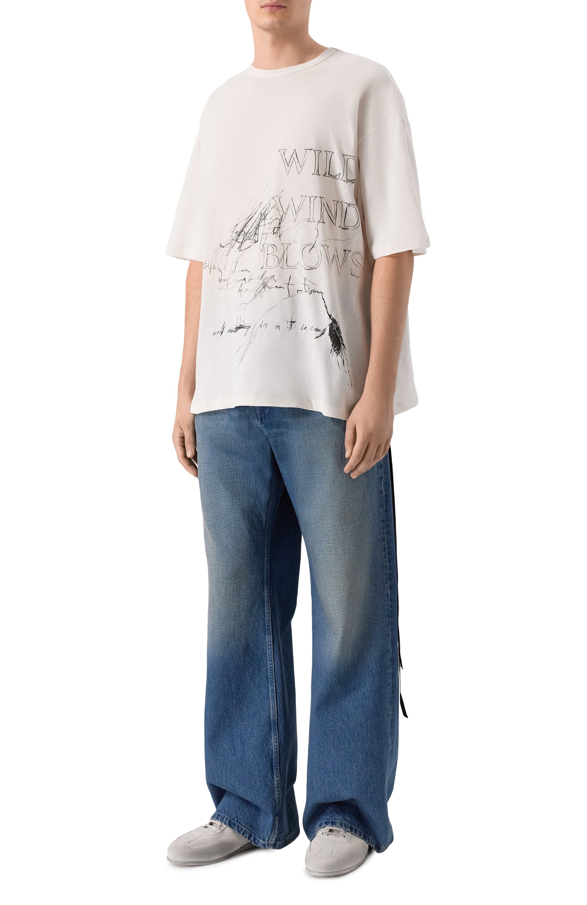 Хлопковая футболка ANN DEMEULEMEESTER, арт. B0013826/FA206, фото 3