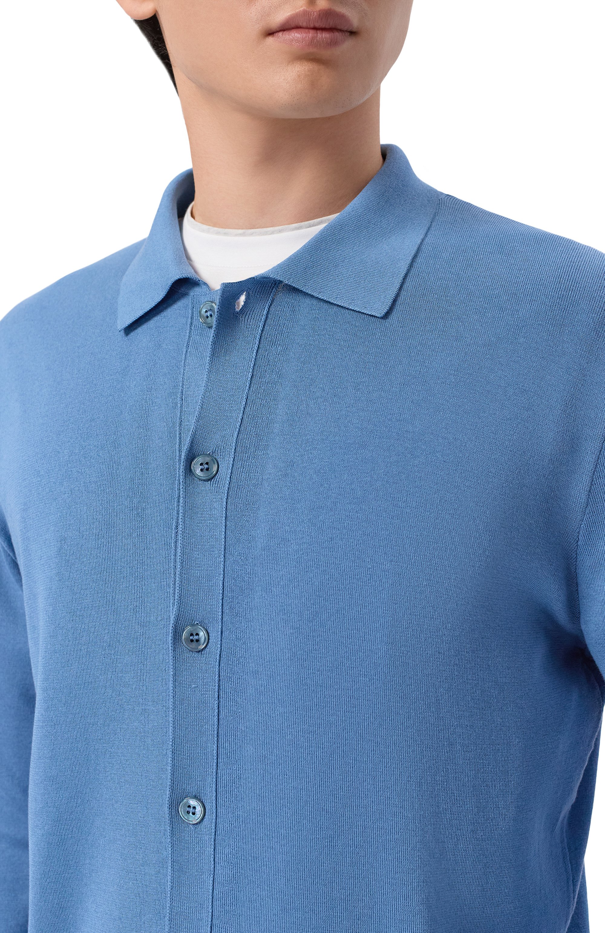 Рубашка из шелка и хлопка MVST, арт. M26.2PM.K104/Y201 KNIT SETA C0T0NE, фото 5